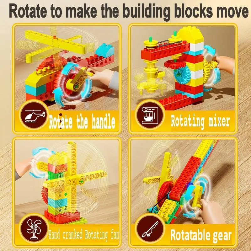 Big Block Robotic Educational Gear Machinery STEM Robot Science Set Building Blocks Compatible Children's Birthday Present