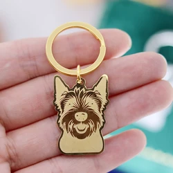 West Highland Terrier Dog Keychain for Women Stainless Steel Pendant Kids Gifts Jewelry Bag Car Key Rings Deco diy Accessories