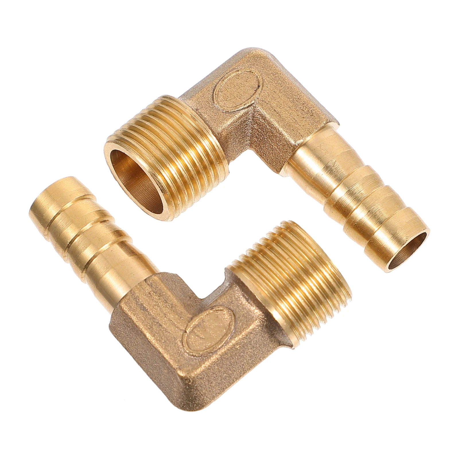 

2 Pcs Brass Elbow Connector Lightweight No Tools High Temp Pressure Resistant Copper Fitting Quick Connect Water Filter Elbow