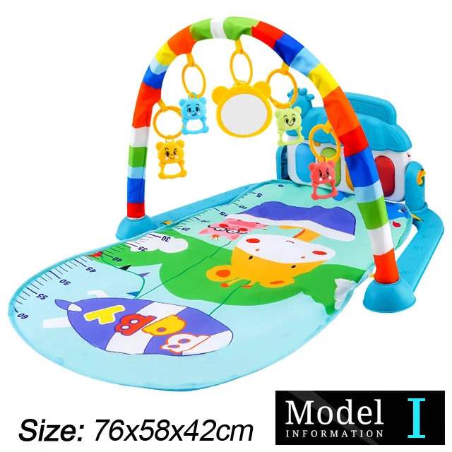 Baby Fitness Stand Muziek Spelen Gym Activiteit Speelgoed Pasgeboren Piano Kruipende Deken Pedaal Game Pad Vroeg Onderwijs 0-36 Maanden Geschenken