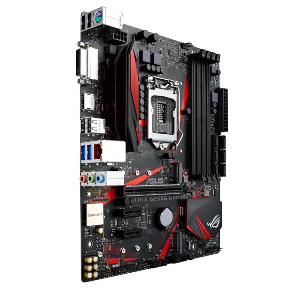 Imagem -03 - Placa-mãe Gamer Asus-rog Strix B250g Lga 1151 para a 7ª Geração Core i7 i5 i3 x Dimm Máx. 64gb de Memória Ddr4