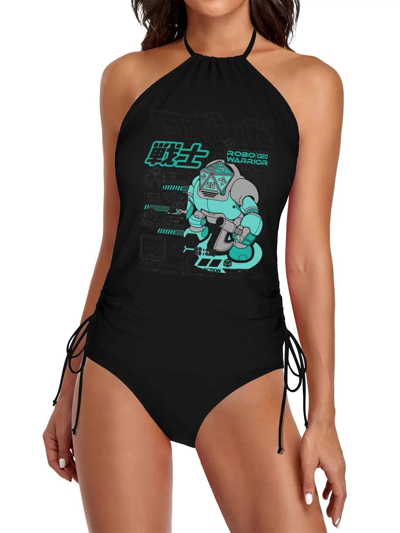 

Robo Warrior Split Swimsuit Set swimming suit woman black bikini Swimsuit bikini