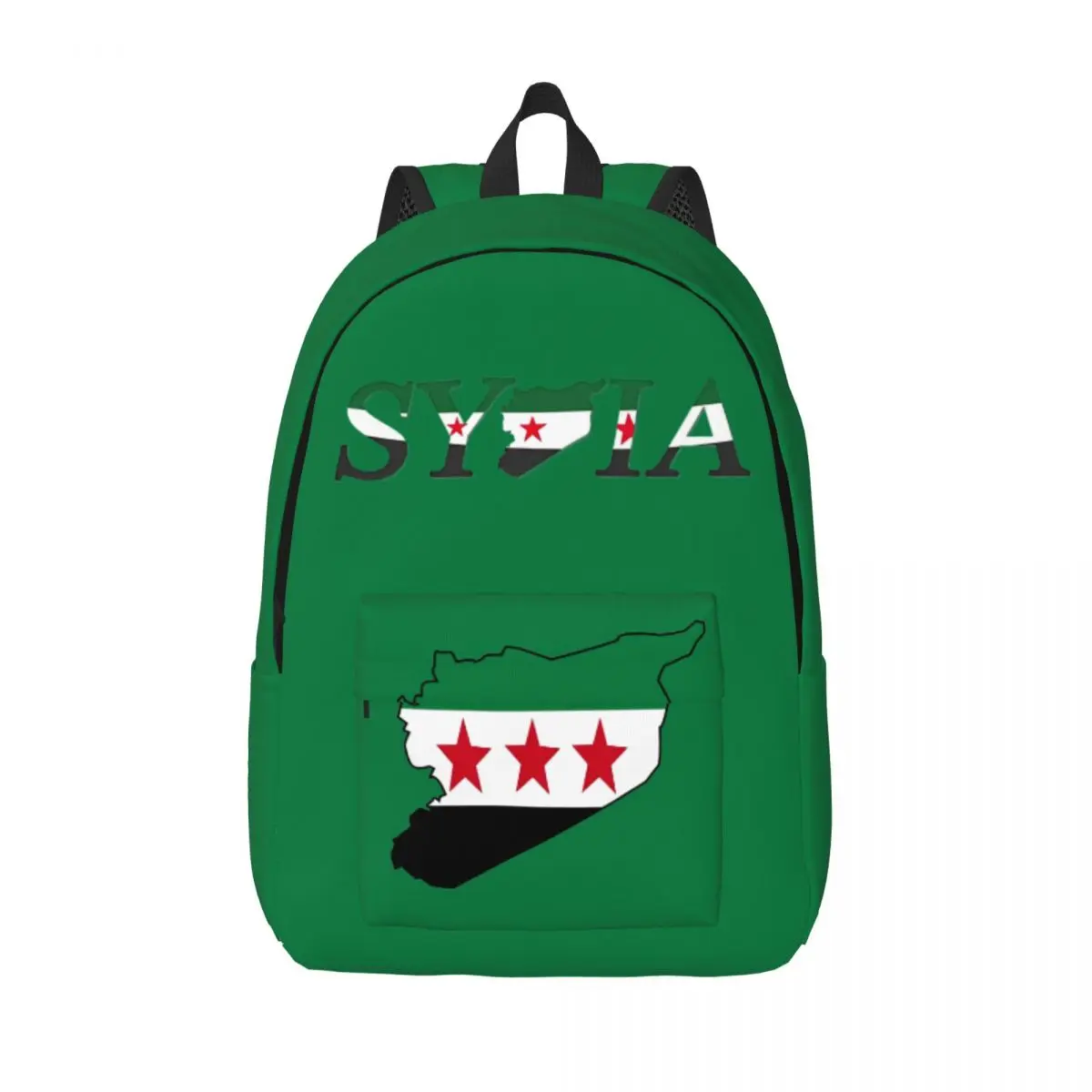 Syria Flag Map Backpack for Men Women Casual Student Work Daypack Laptop Computer Canvas Bags Lightweight