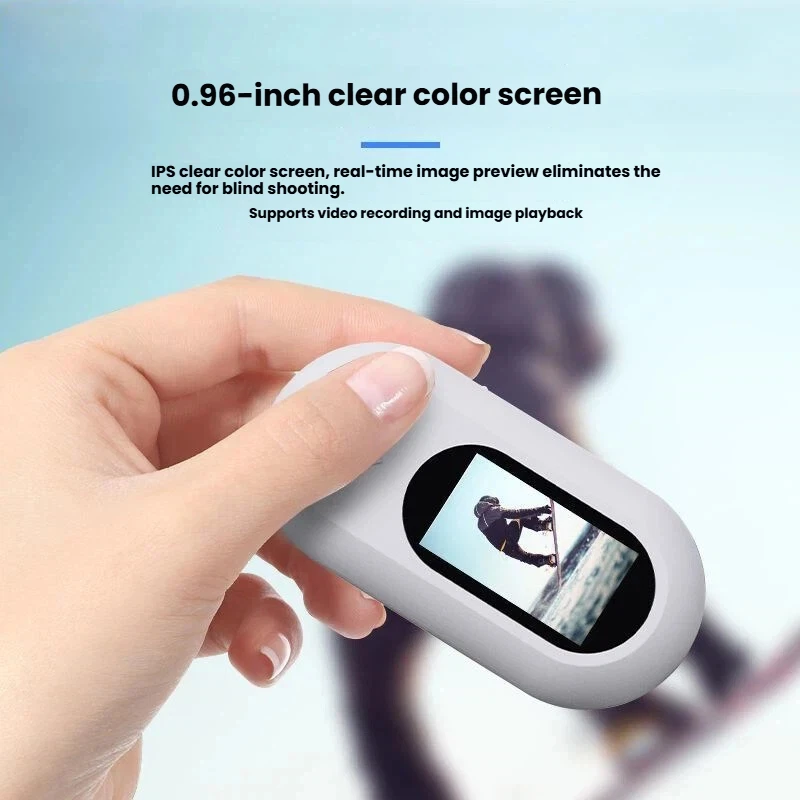 Fotocamera sportiva per pollice: riprese in moto e all'aperto, registratore di guida HD con supporto pettorale per la registrazione Vlog