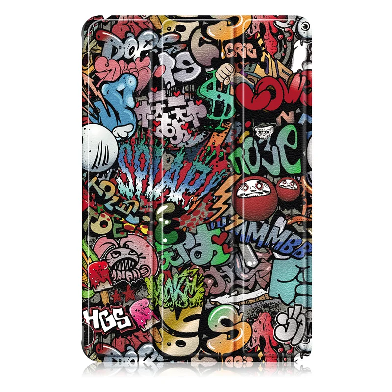 For Samsung Tab A11 Plus Tablet Case Trifold Paint Acrylic Hard Smart Magnetic Cover For Galaxy Tab A11 Plus A11+ Case 11 inch