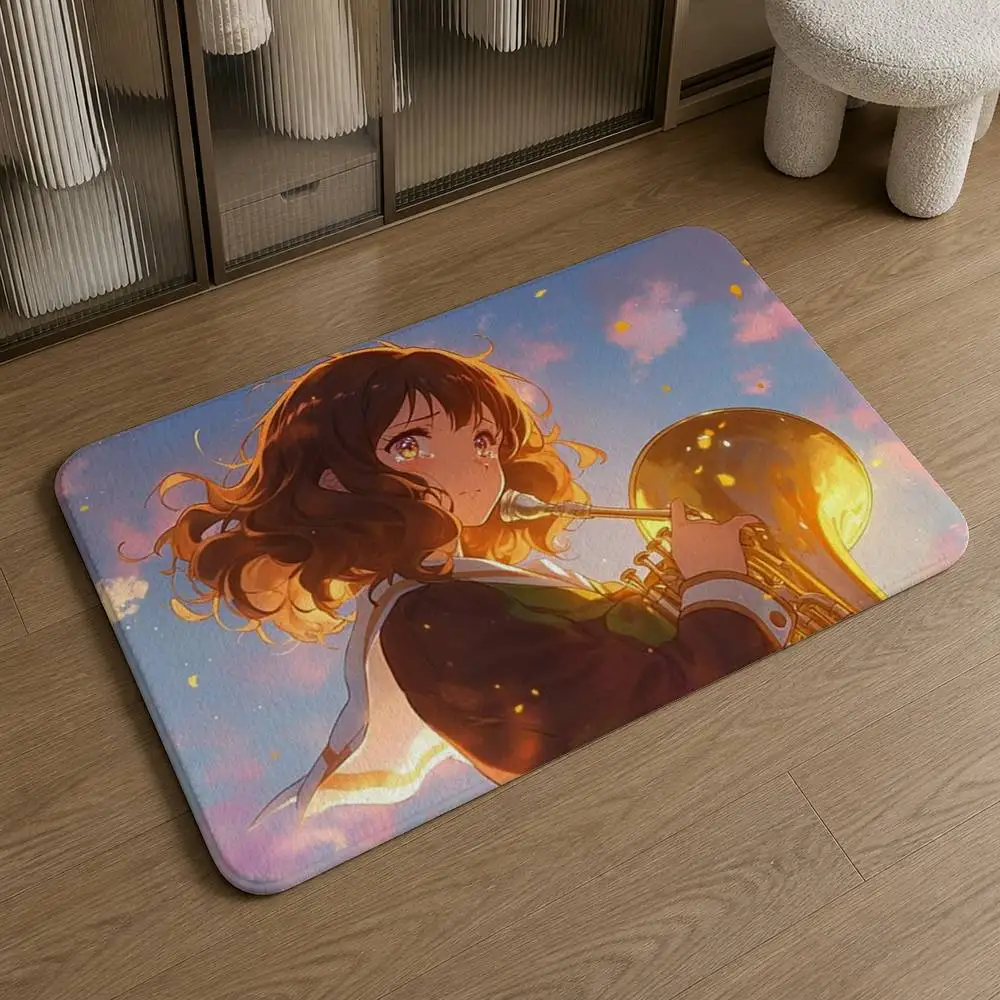 S-Sound Euphonium-m  Pattern Soft Washable Non-Slip Doormat for Indoor and Outdoor Home Decor
