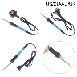 60W US EU AU UK Plug Soldering Iron Adjustable Tempertature Electric Solder Iron Welding Solder Heat Pencil Welding Repair Tools