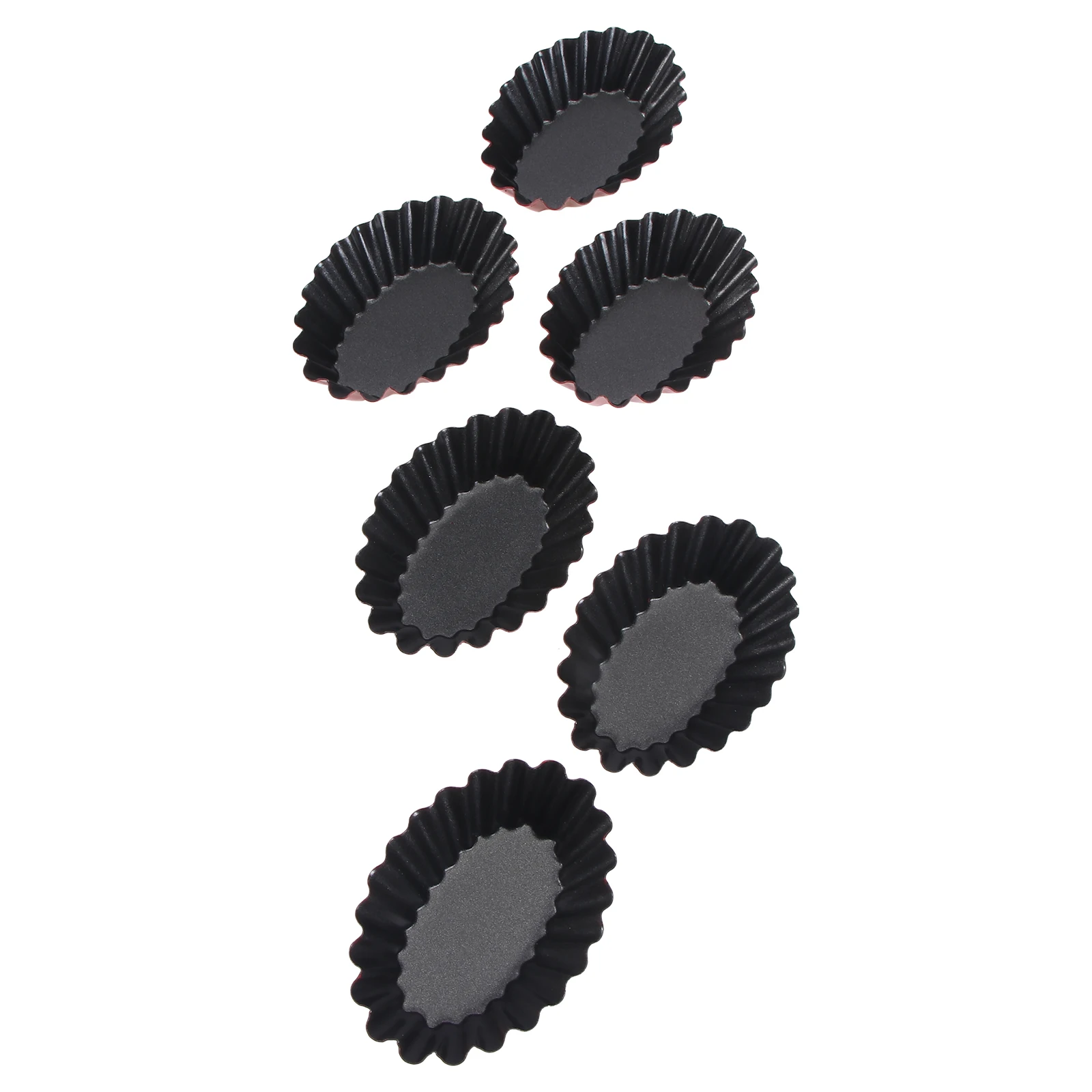 

6 Pcs Egg Tart Mold Small Bakeware Cake Tins for Baking Maker Tool Mould Reusable