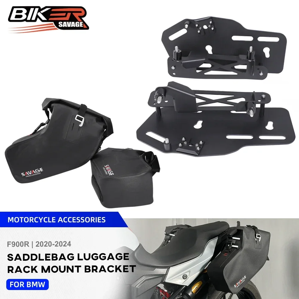 For BMW F900R 2024 Saddlebag Storage Pannier Luggage Rack Waterproof Sidebox Soft Storage Bags Travel Racing Luggage Carrier