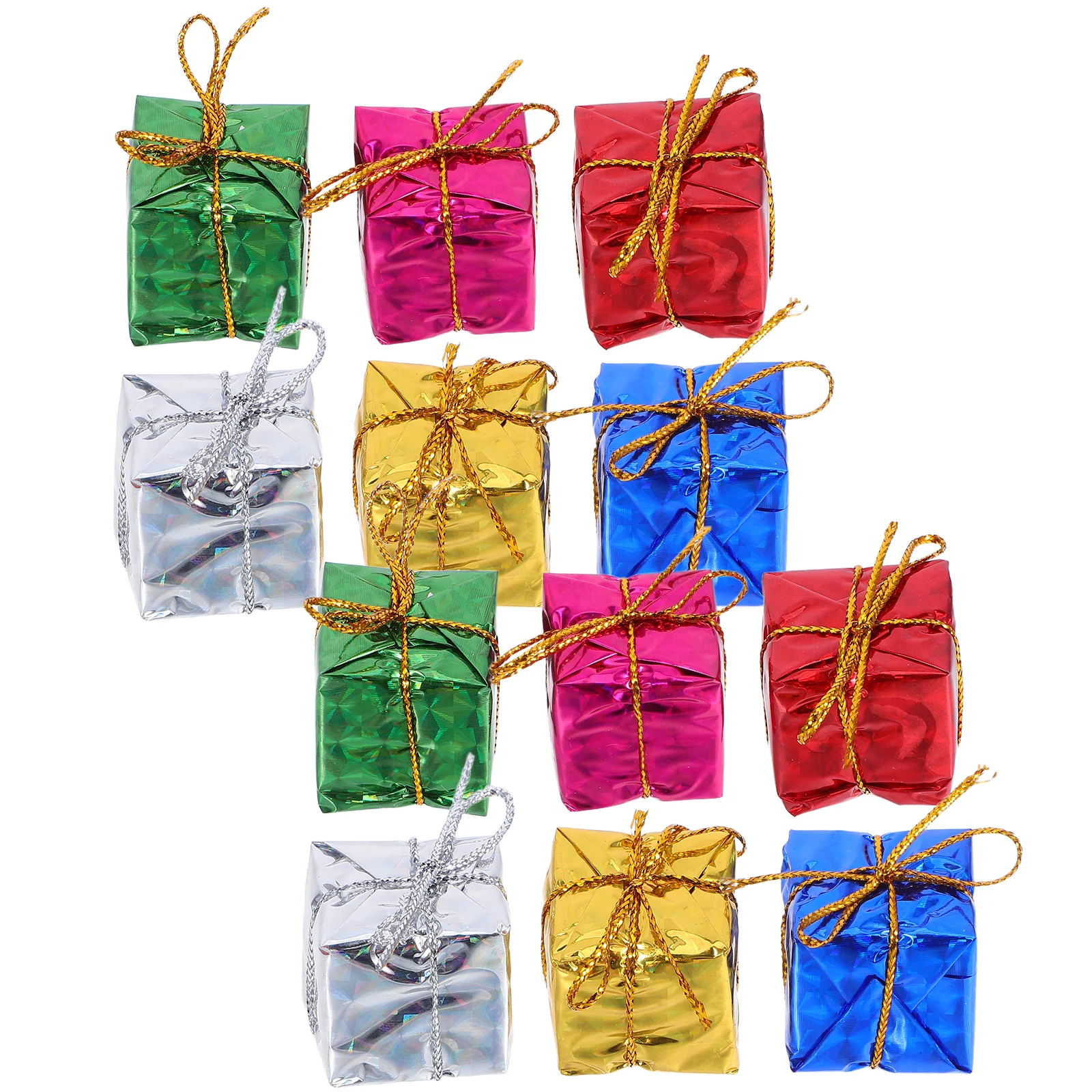 36 pezzi di decorazioni natalizie regalo mini ciondoli ciondolo albero ornamenti appesi fai da te accessori piccola confezione regalo piccola confezione regalo