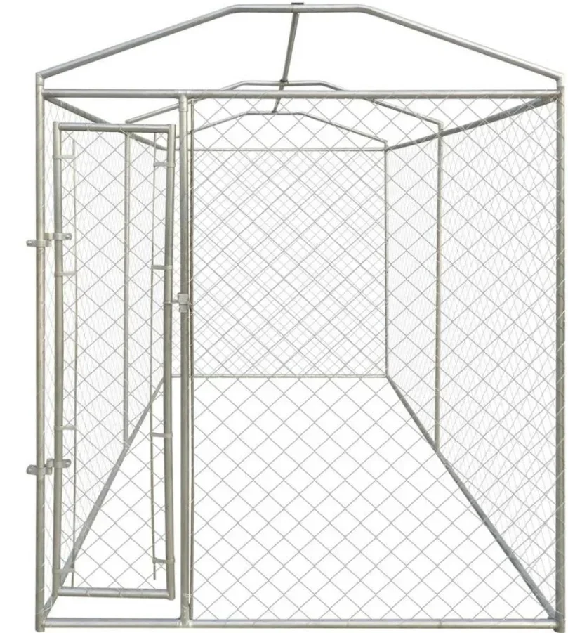 Metal Dog Crate 10 * 6ft Galvanised Dog Leash Ring Dog Crate Safe and Secure