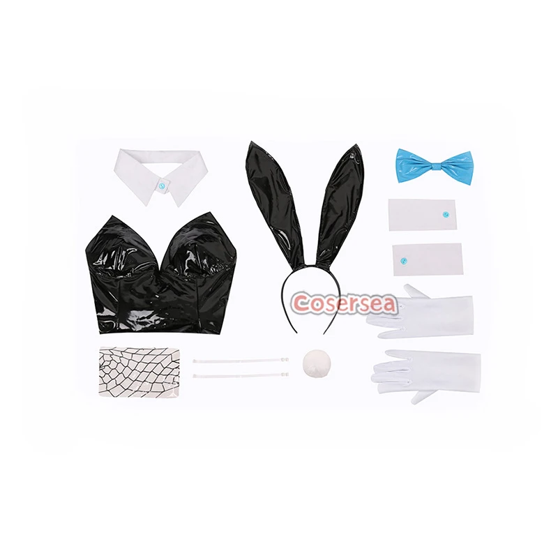Cosersea Kakudate Karin Bunny Cosplay Costume Blue Archive Asuna Ichinose Murokasa Akane Neru Mikamo Jumpsuit Outfit Fullset - Image 4