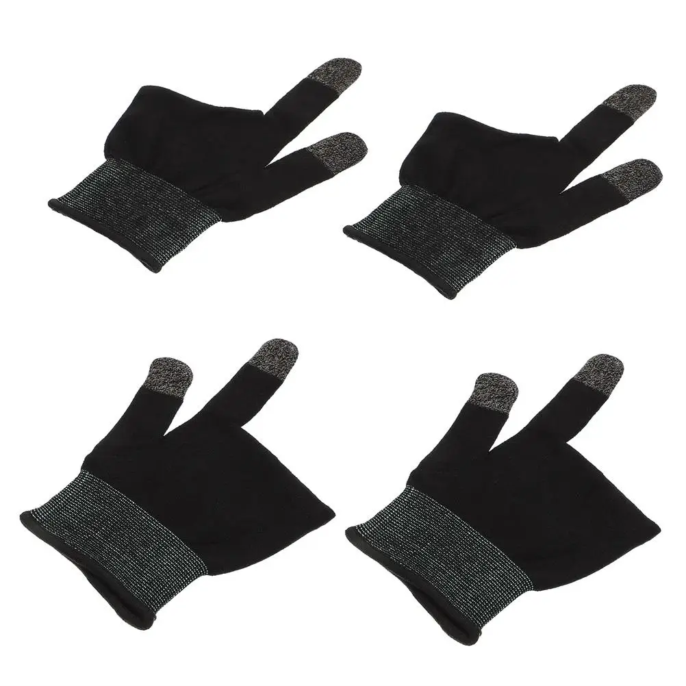 

Sweat-proof Touch Screen Gloves Black Controller Finger Sleeves Spandex Gaming Gloves Carbon Fiber Covers Lightweight Breathable