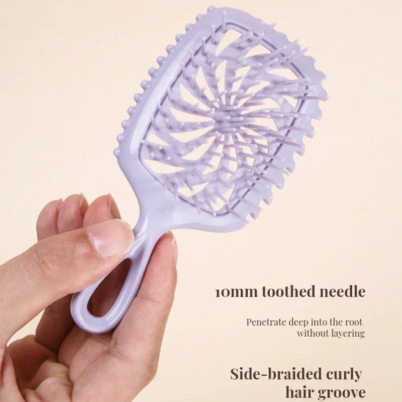 Detanglering Brush Hair Effortless Brush for Wet and Dry Hair Salon Curl Defining Brush for Natural Hair, Anti Static Hair Comb view 3