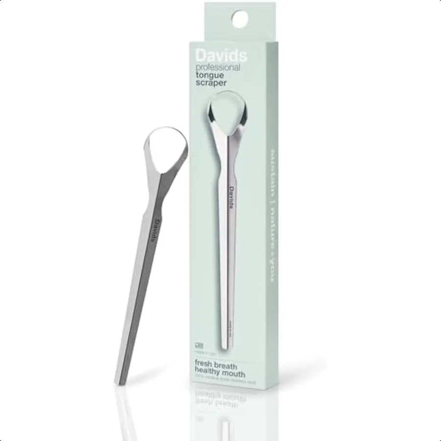 

Tongue Scraper for Adults and 100% Medical Grade Professional Stainless Steel Tongue Scraper Made in USA