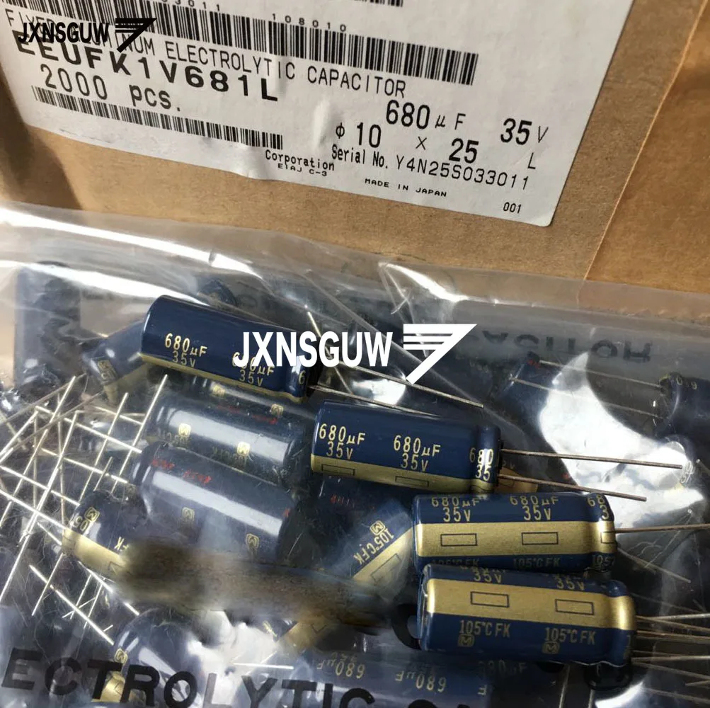 

10PCS Original Matsushita FK 35V680UF 10X25MM High Frequency Electrolytic Capacitor 680UF/35V Fever Audio Aluminum 680uF 35V