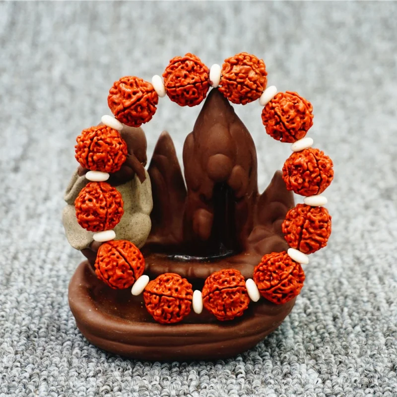 Nepal Five Faces Primary Color Rudraksha  Currency Bodhi Seed Bracelet Single Circle Prayer Beads Bracelet Wholesale