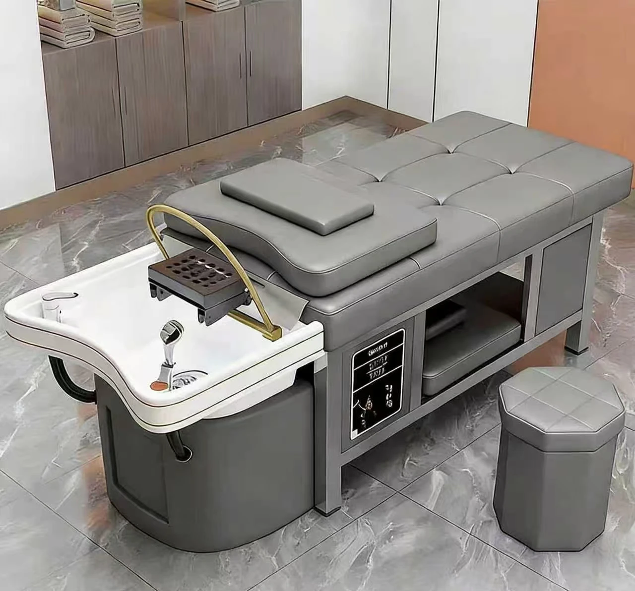 

！@Stainless Steel Ceramic Basin Thai Massage Head Therapy Hair Wash Bed, Beauty Salon, Barber Shop, Hair Salon Exclusive