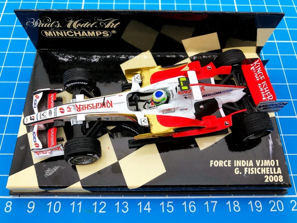 

Minichamps 1:43 F1 VJM01 2008 Fisichella Simulation Limited Edition Resin Metal Static Car Model Toy Gift