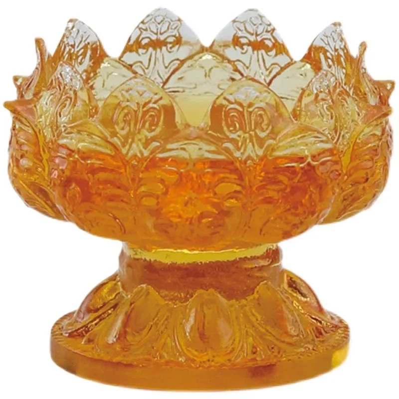 

Mini Ghee Lamp Holder Ancient Glazed Candlestick Lotus Lamp Supply