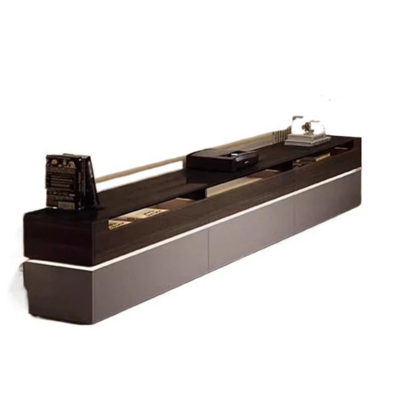 

TV cabinet light luxury high-end living room home floor-to-ceiling coffee table TV cabinet solid wood