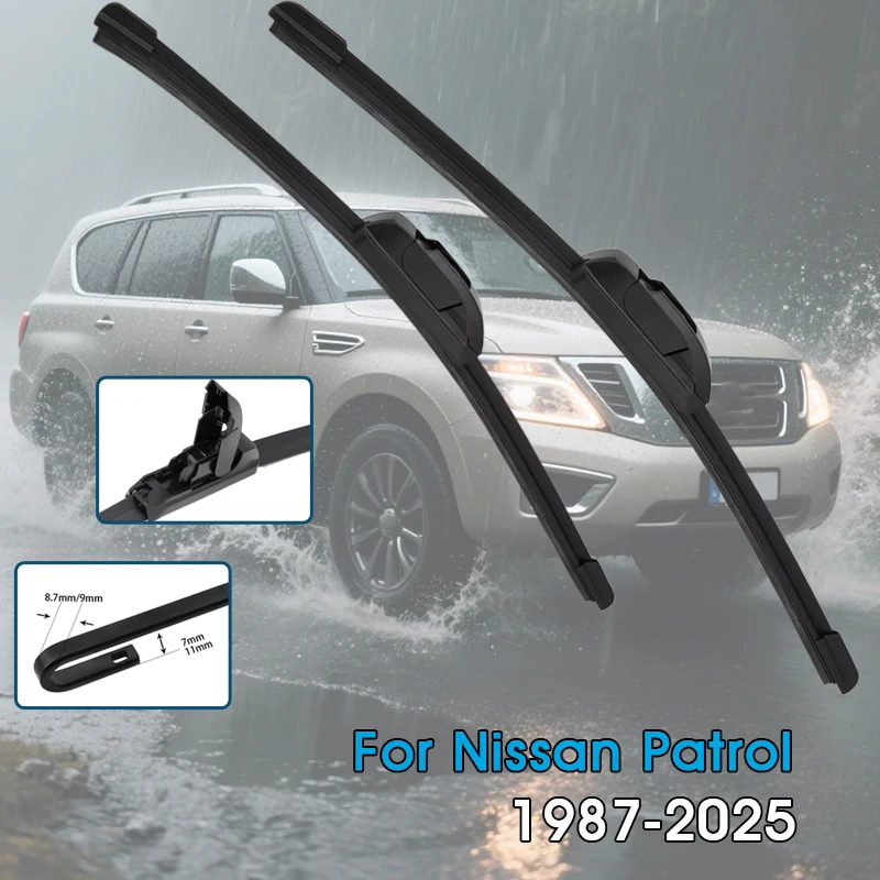 

Car Wiper Blades For Nissan Patrol GQ Series Y60 Y61 Y62 1987-2025 Windshield Windscreen Front Window Blades Car Accessories