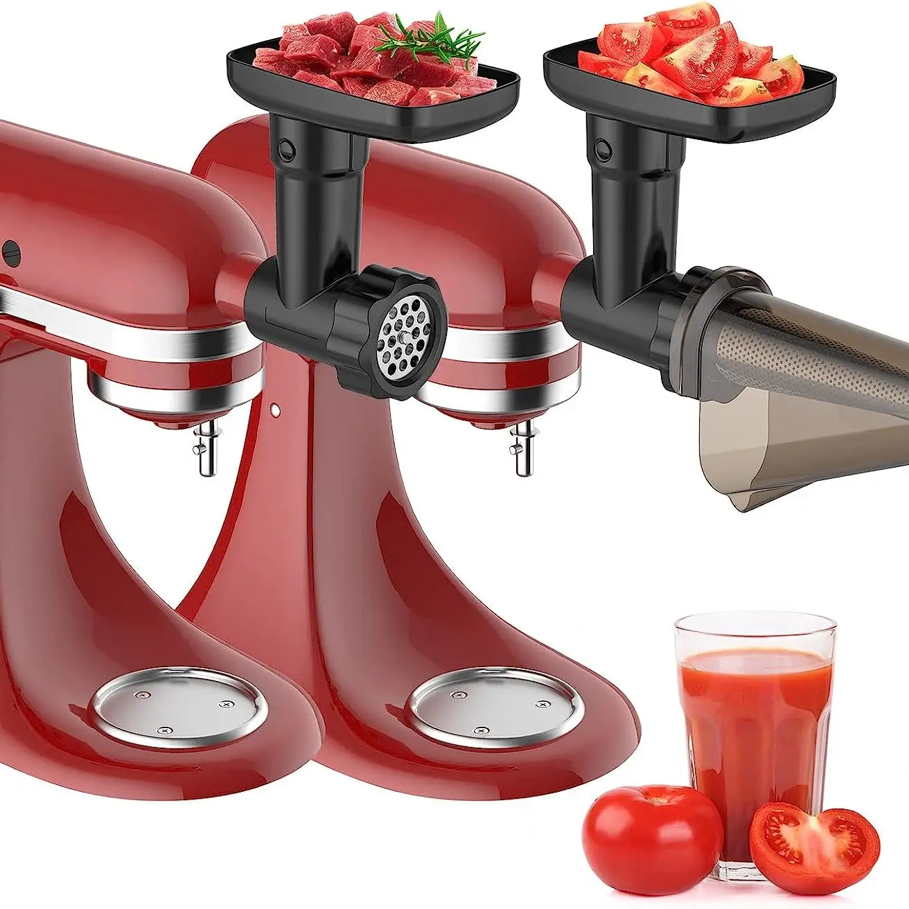 Fruit and Vegetable Attachment Strainer Set with Meat Grinder for Kitchenaid For Kitchenaid Mixer Attachments Dishwasher Safe