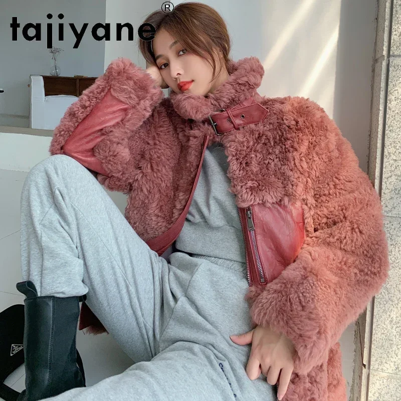 

Tajiyane Real Fur Winter Coats Women 2020 Woman's Coat 100% Especially Female Sheep Shearing Long Jackets Mujer Parkas TN1582