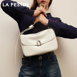 LA FESTIN Women's bag 2024 Trend Ladies Shoulder Crossbody Bag Large Capacity Leather Bag Fashion Messenger Bag A-line Door