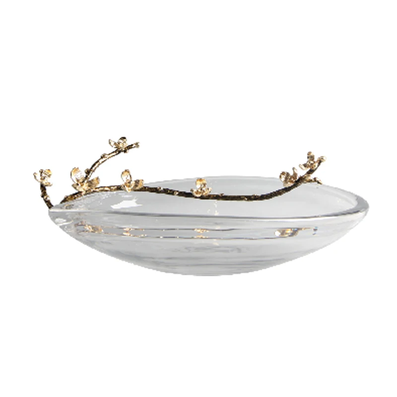 Fruit plate living room household high-end light luxury candy plate snack plate ornament
