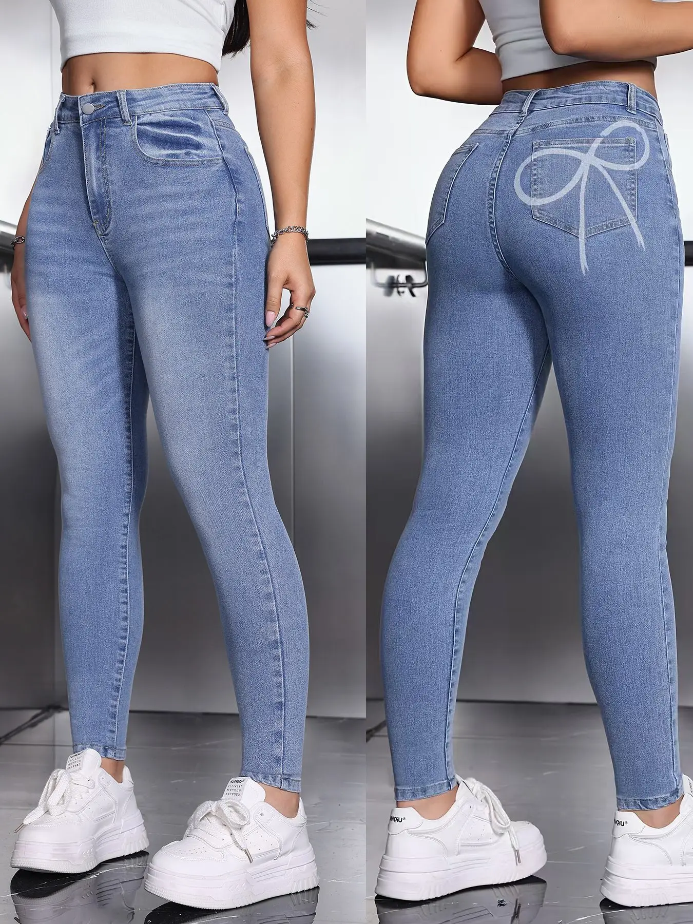 

Роскошные женские джинсы Джинсы с высокой талией Женские джинсовые брюки Кокетка Shoujo Стиль девушки Мешковатая одежда Y2k Расклешенная