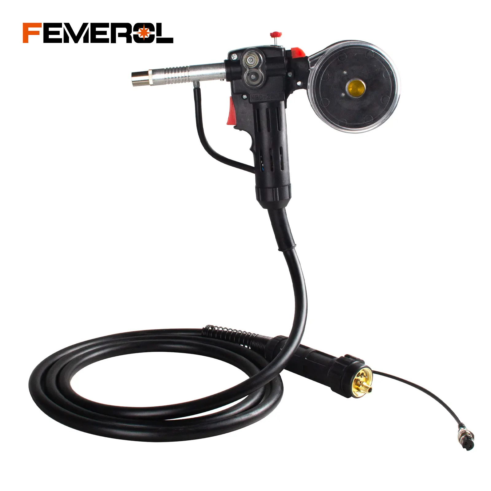 

FEMEROL Spool Gun 150A 10 FT Cable Euro Connection Aluminum MlG Welding Fits MIG250PRO Welder Fits Tweco Welding Torch Head