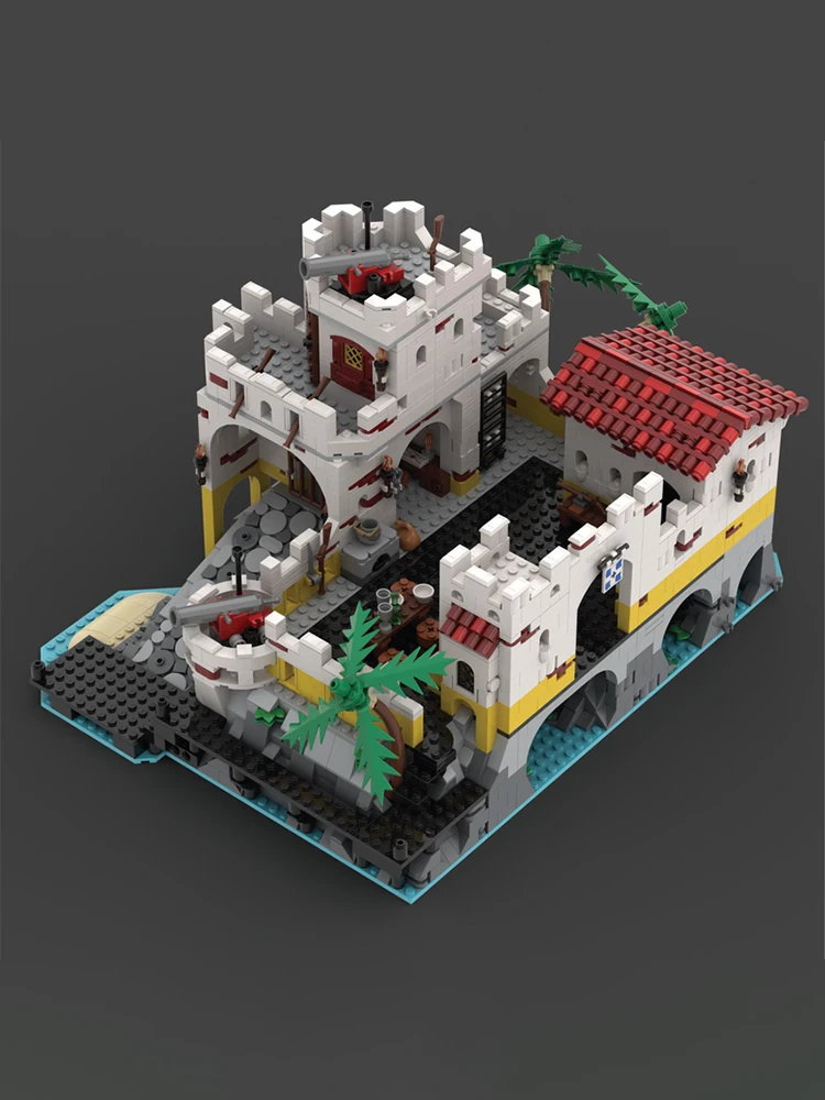 805 PCS MOC 중세 지방정부관 사무실 모듈형 모델 블록 DIY 조립 전시 장난감 어린이 크리스마스 서프라이즈 선물