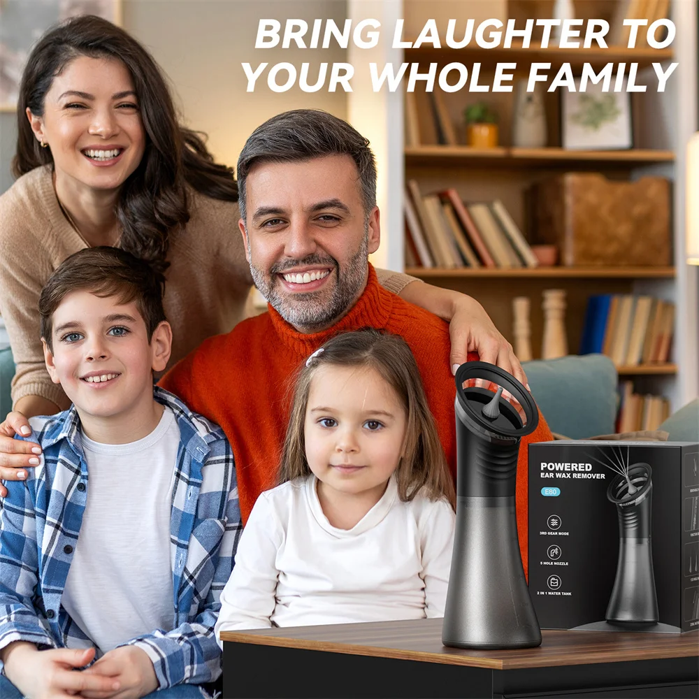 Upgraded Ear Wax Removal with One-Piece Waste Tank Safe Ear Cleaner with Water Temperature Sensor Waterproof Effective EarClean