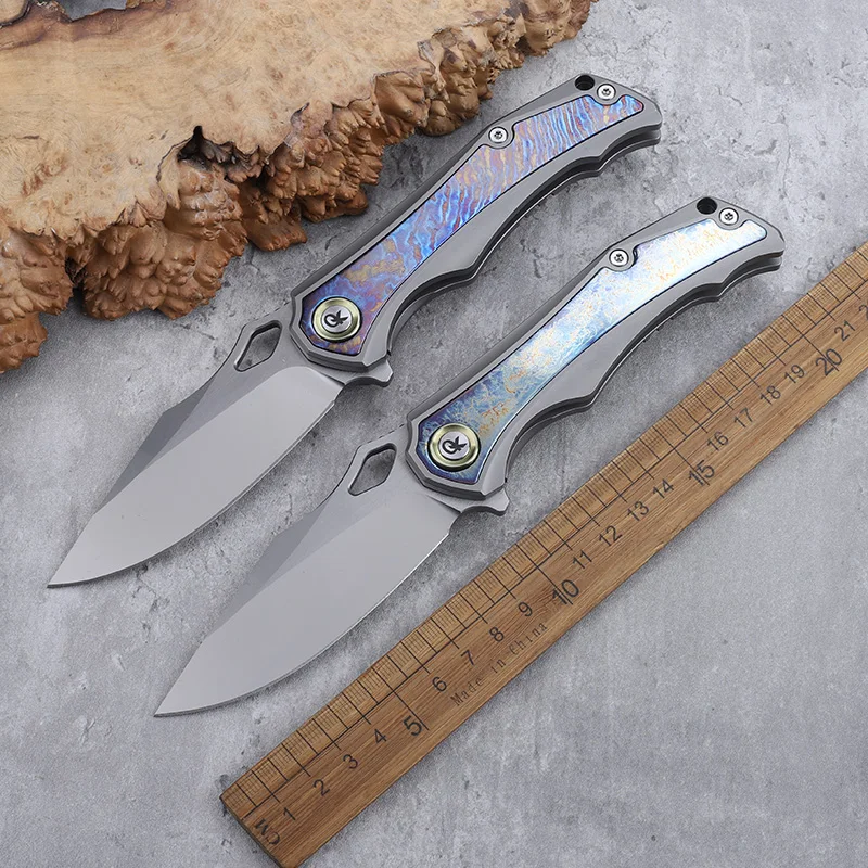 

QK Nebula M390 Сталь Титановый Складной Нож Высококачественный Складной Нож Открытый Самооборона Кемпинг Выживание Портативный Инструмент Нож
