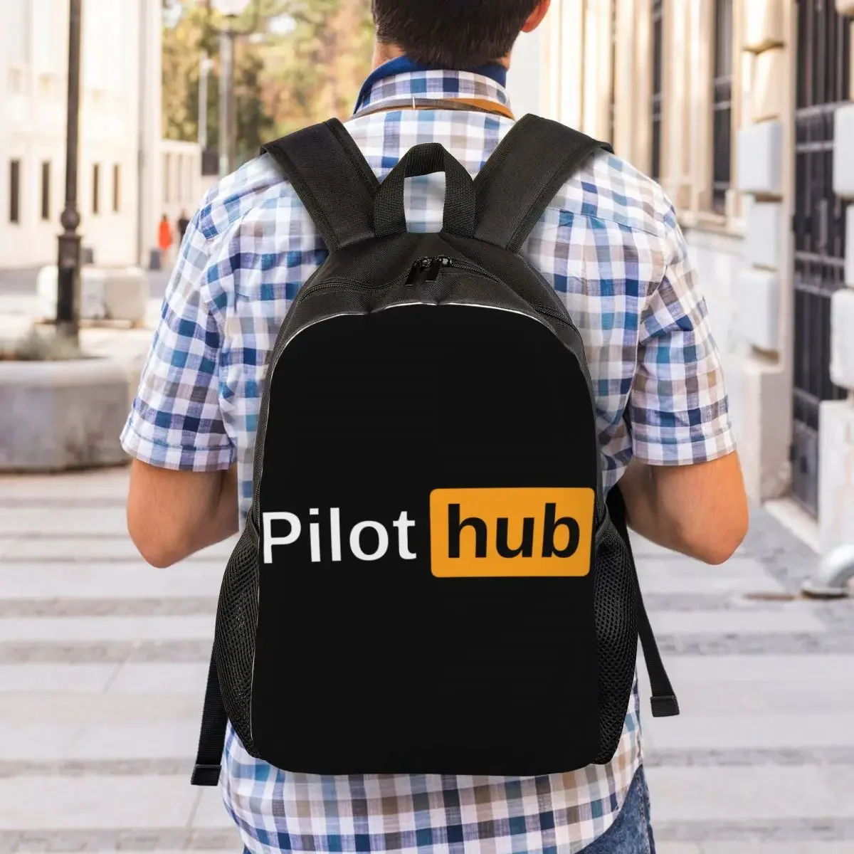 Mochila De Pilot Hub para hombre y mujer, resistente al agua, para Colegio, avión, aviador de aviación, bolsa de regalo con estampado