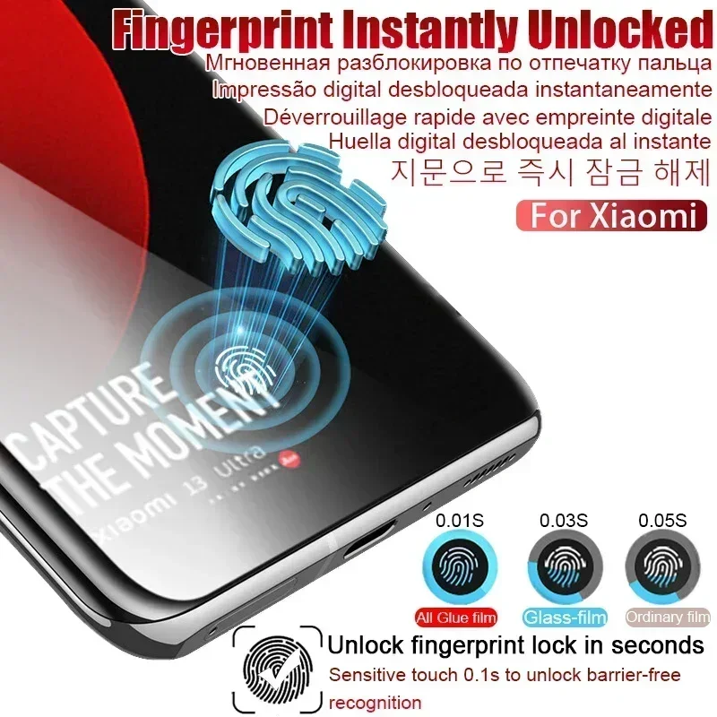 4PCS Hydrogel Film for Xiaomi Mi 13Ultra 12 11 10 12X 12S 14 Ultra 13T 12T 11T Pro Full Cover Screen Protector Note 11i Lite 5G