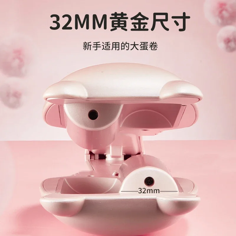 220V Egg Roll Head Curling Wand with Ionic Technology - Achieve Chic Water Wave and Huge Curls Effortlessly