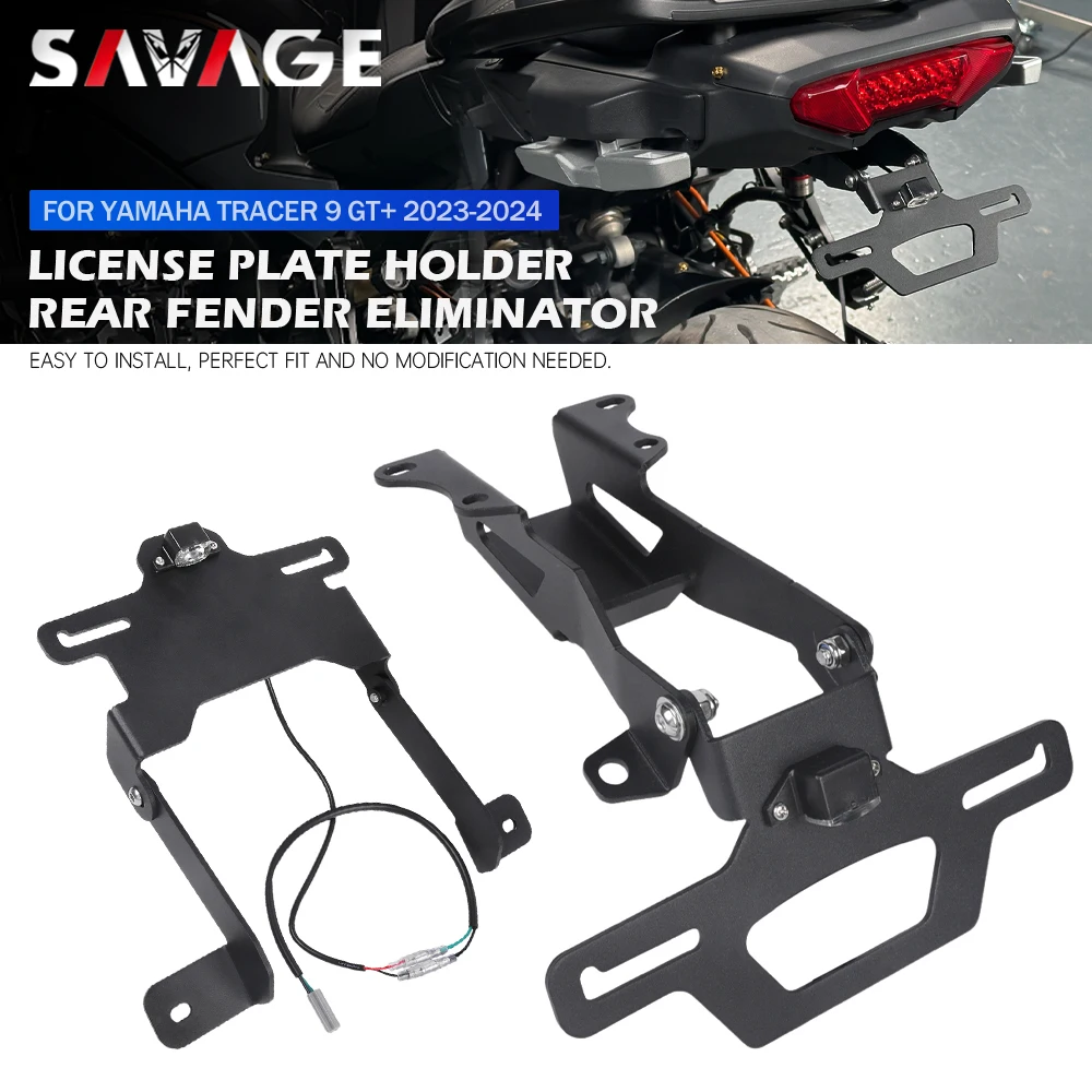 

Tracer 9GT+ 2023-2024 Motorcycle Foldable License Plate Holder Tail Tidy Bracket Rear Fender Eliminator For YAMAHA Tracer 9 GT+