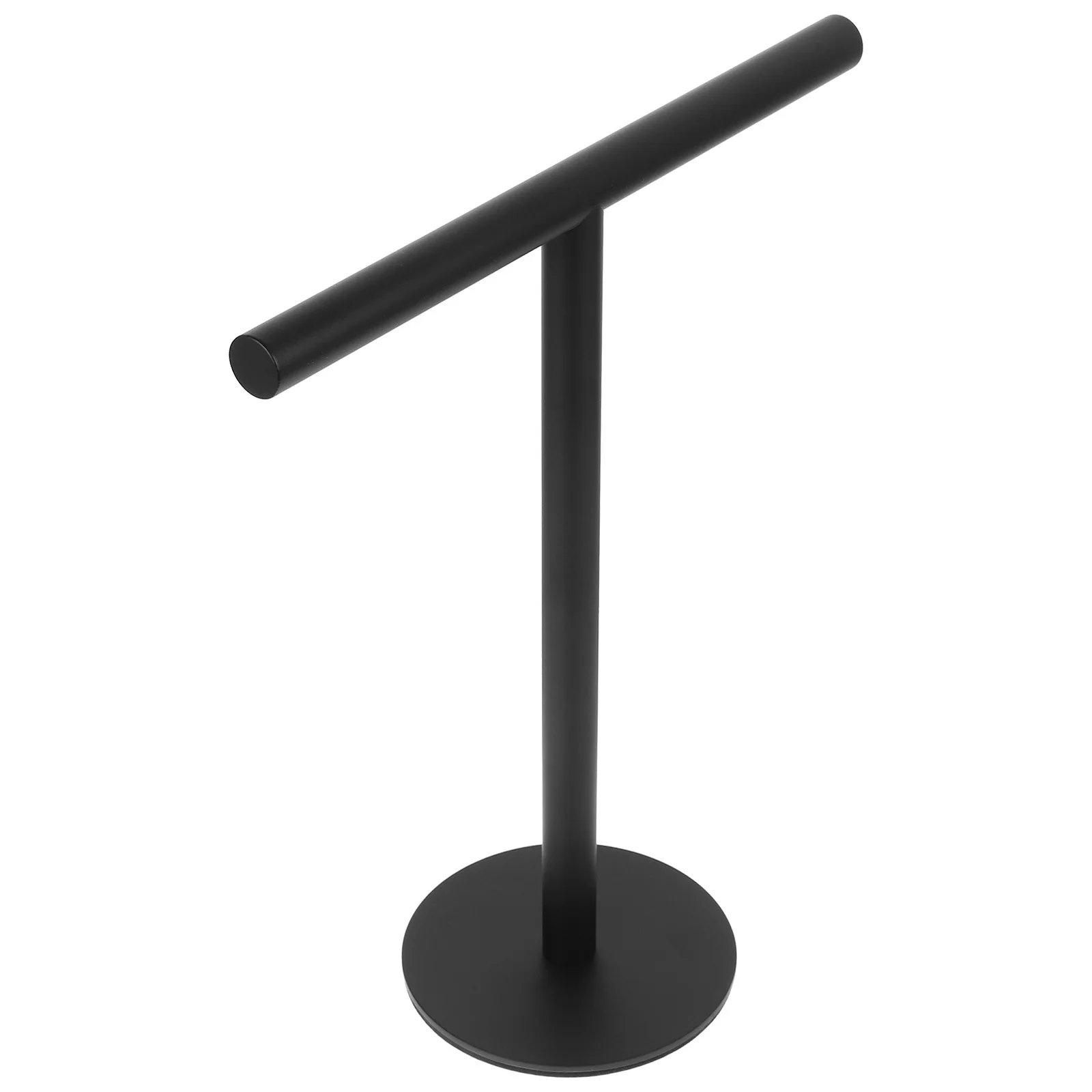 حامل المناشف من الفولاذ المقاوم للصدأ كونترتوب الحمام حامل منشفة اليد تصميم على شكل حرف T لا يتطلب تركيب رف تخزين الغرور