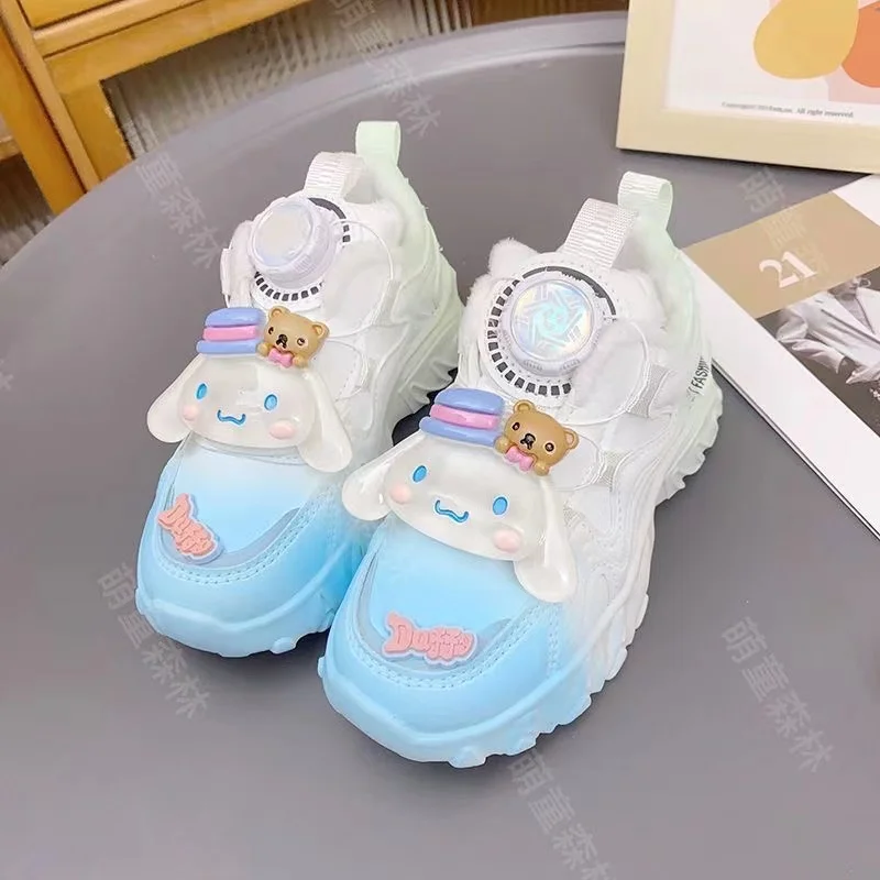 real photo 2024 New Cinnamoroll plus size Branded For Female Students Melody Soft Girl Canvas Shoes women children Skate Shoes