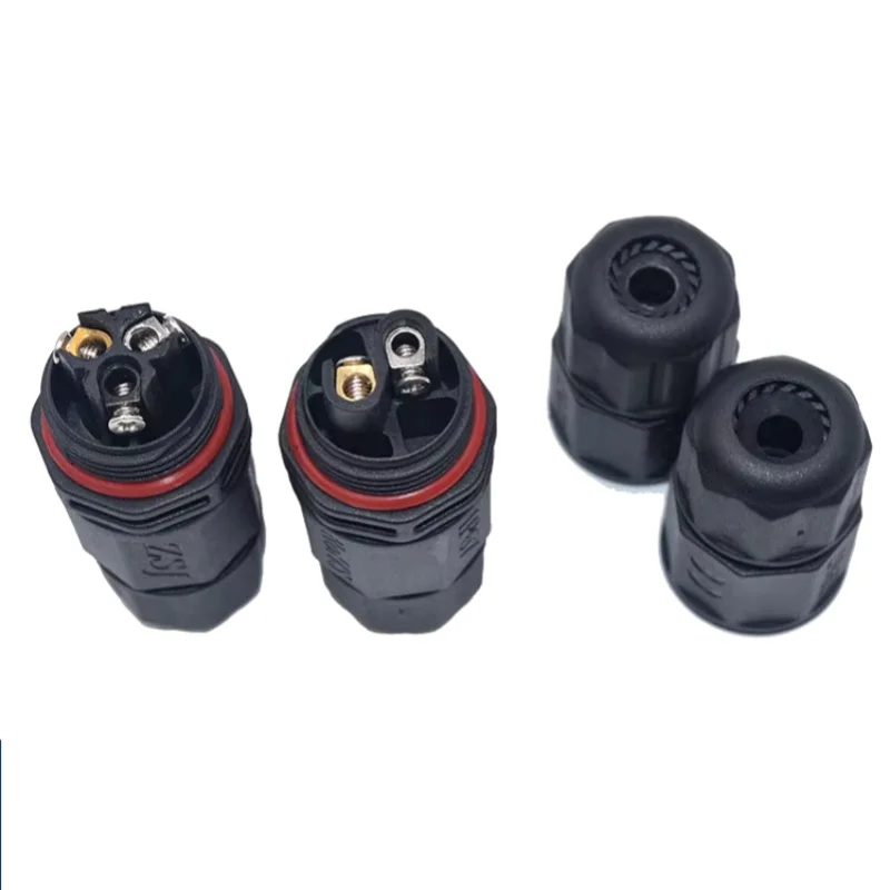 2 Pin 3 Pin T LED Waterproof Quick electrical Cable Wire Connector Cable Plug Adapter Screw locking Cable Industrial DC 12V 220V