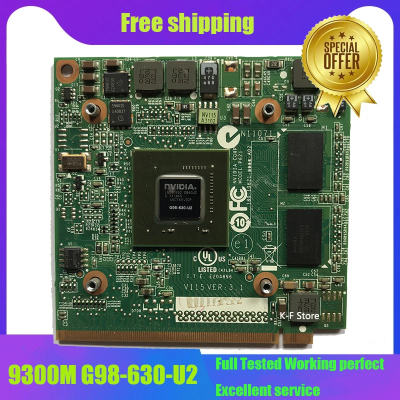 

Free Ship 5520G 6930G 7720G 4630G 7730G Laptop GeForce 9300M GS G98-630-U2 DDR2 256MB MXM II Graphic Video Card for Acer Aspire