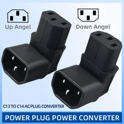 IEC 320 C13 to C14 AC Plug Converter, Up/Down Angle Power Adapter Plug,3Pin Female to Maler. C13 to C14 90 Degree Corner 10A 205