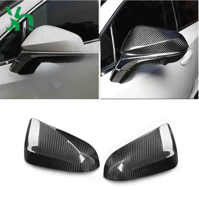 لكزس NX RX RZ 2014-2022 ألياف الكربون غطاء مرآة جانبية مرآة الرؤية الخلفية مرآة الرؤية الخلفية الملحقات الخارجية