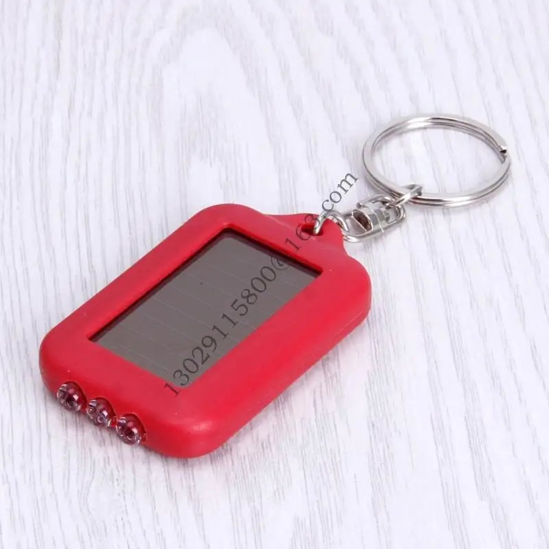 Keychain LED mặt trời LED mặt trời LED Keychain LED Keyring Torch Nhựa Phép
