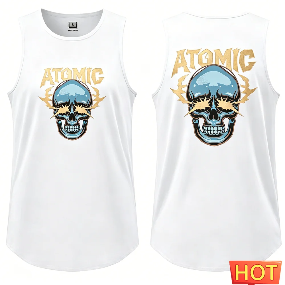 Summer Men's sleeveless T-shirt 3D Graphic Skull men's t-shirts and tank tops Casual men's vest Fun Oversized tank top clothing