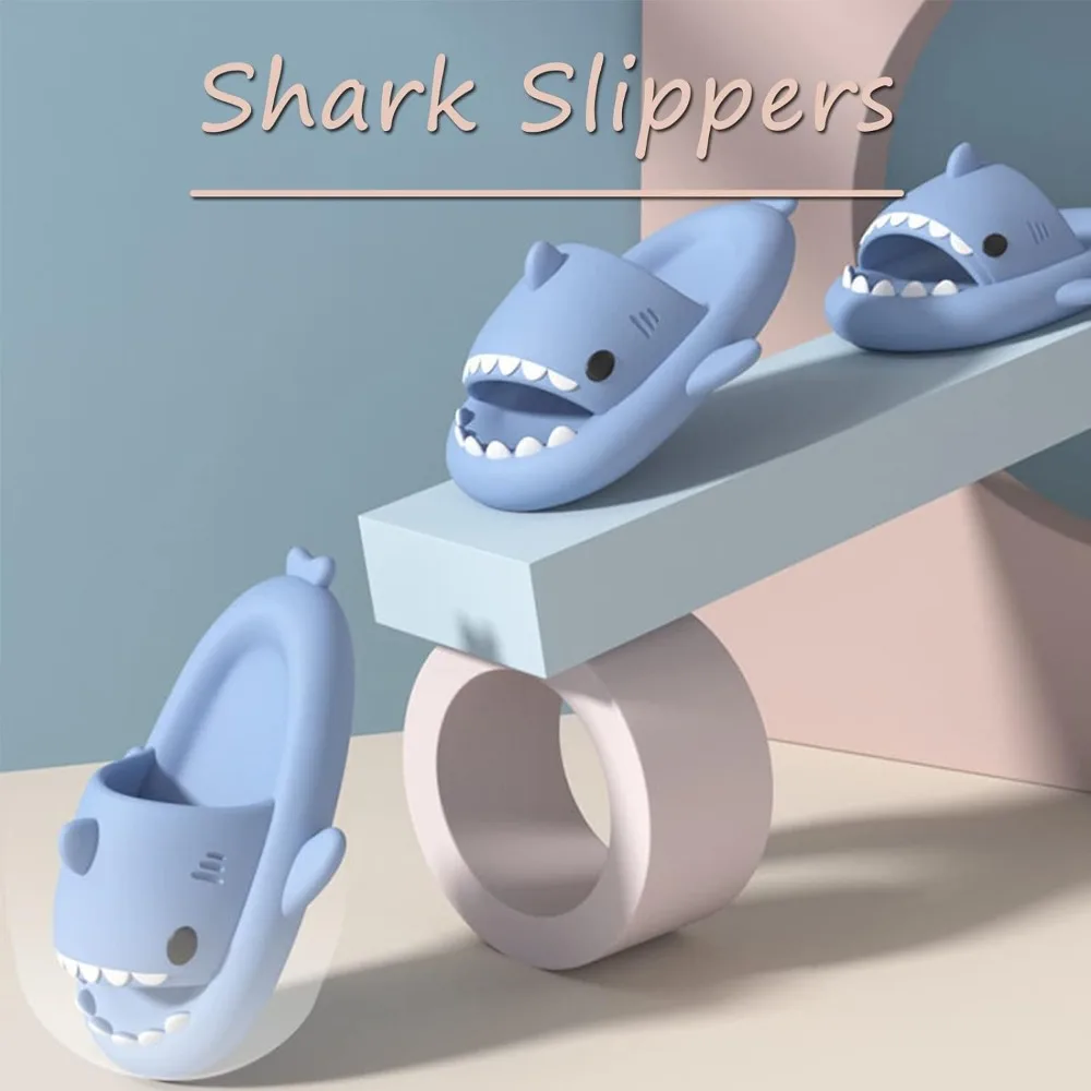 Shark Slippers Soft Beach Cloud Platform Women Man Kids Indoor Bathroom Slides Summer Mules Outside EVA Sandals Shoes