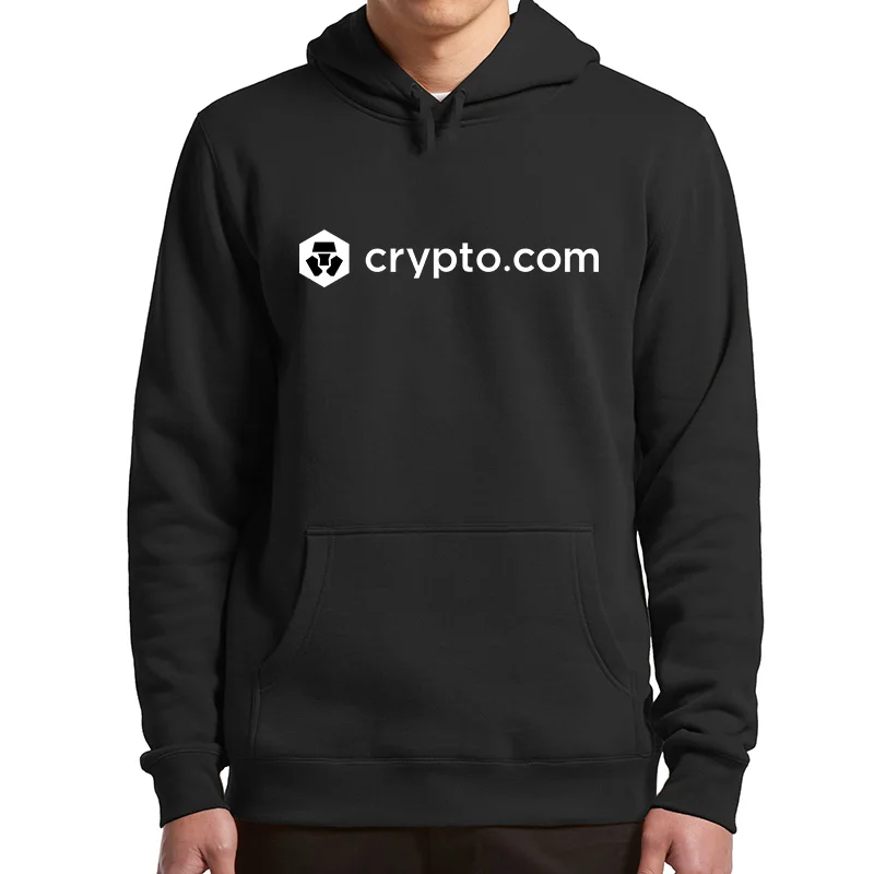 

CRO Crypto.com Cryptocurrency Hoodie Classic CRO Token Blockchain Casual Men's Winter Sweatshirt For Trader Gift