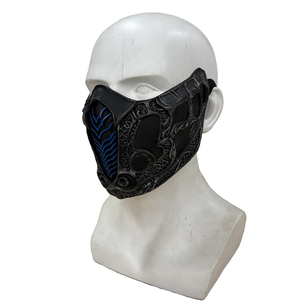 Mortal Kombat Half Face Mask Cosplay Sub-Zero Scorpion Latex Masks Halloween Carnival Dress Up Masquerade Party Costume Props view 5